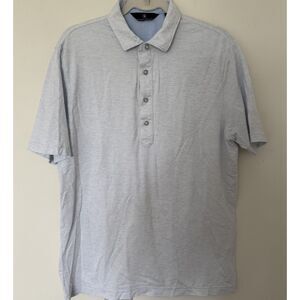 Hart Schaffner Marx Lyocell Cotton Blend Short Sleeve Polo Shirt Coastal Chic L